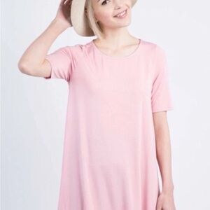 Agnes & Dora Women’s Pink Chiffon Ruffle Tunic Size Small